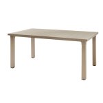 Table de jardin en plastique taupe Table de jardin en plastique taupe