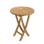 Table de jardin pliante 2 personnes d. 60 x 60 cm en teck