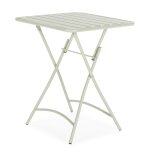 Table de jardin pliante perla en mtal vert