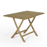 Table de jardin pliante en teck massif l120