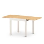 Table de jardin  rallonge beige 80 / 160x80 imitation bois