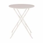 Table de jardin ronde pliante en acier coloris argile 2 personnes d60
