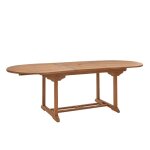 Table de jardin en teck huil extensible ovale 8 / 10 pers.