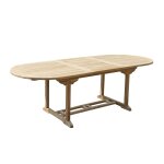 Table de jardin en teck massif extensible ovale 8 / 10 pers. Table de jardin en teck massif extensible ovale 8 / 10 pers.