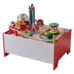 Table de jeu ferroviaire avec 6 jeux, 30 cm, multicolore