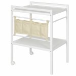 Table  langer bois massif blanc