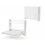 Table  langer murale en bois de htre confort blanc