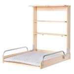 Table  langer murale naturelle + matelas  langer gris