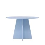 Table � manger 4 personnes ronde en bois - bleu