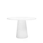 Table  manger 4 personnes ronde en fibre de ciment - blanc