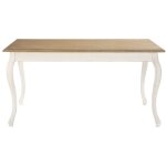 Table à manger 6 / 8 personnes crème l160 Table à manger 6 / 8 personnes crème l160