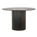 Table à manger 6 personnes en pin noir d120 Table à manger 6 personnes en pin noir d120