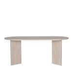 Table  manger 8 personnes effet travertin - beige