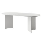 Table à manger blanc 90x204 cm Table à manger blanc 90x204 cm