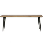 Table  manger en bois d'orme 6 personnes, 220x90 cm