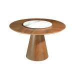 Table manger effet bois noyer et porcelaine Table manger effet bois noyer et porcelaine
