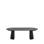 Table � manger extensible 4 � 10 personnes 120 - 240x120cm bois - noir