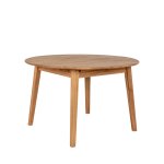 Table à manger extensible 4 à 6 personnes ø118 - 158x118cm - bois clair Table à manger extensible 4 à 6 personnes ø118 - 158x118cm - bois clair