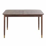 Table � manger extensible en bois d'acacia massif et laiton finition vieillie 6 / 8 personnes l141 / ...
