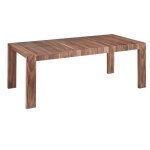 Table à manger extensible effet bois noyer Table à manger extensible effet bois noyer
