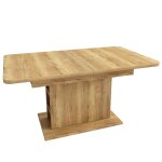 Table à manger extensible effet bois avec rangement Table à manger extensible effet bois avec rangement