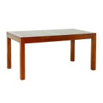Table à manger extensible en mindi marron l200 Table à manger extensible en mindi marron l200