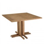 Table  manger jardin carre 110x110cm teck recycl