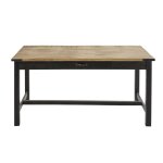 Table  manger en manguier et mtal 6 / 8 personnes l160