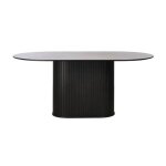 Table � manger ovale 180x95cm en bois sonya noir 180x95x75cm