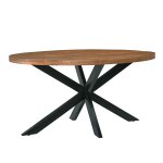 Table à manger ovale 8 / 10 personnes 210 cm en bois massif Table à manger ovale 8 / 10 personnes 210 cm en bois massif