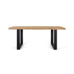 Table à manger avec plateau rectangulaire en bois de manguier 200 cm Table à manger avec plateau rectangulaire en bois de manguier 200 cm