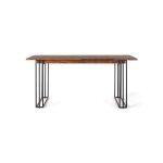 Table à manger avec plateau rectangulaire en palissandre Table à manger avec plateau rectangulaire en palissandre