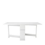 Table à manger pliable 2 personnes en bois - blanc Table à manger pliable 2 personnes en bois - blanc