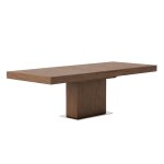Table à manger rectangulaire effet bois noyer Table à manger rectangulaire effet bois noyer