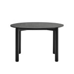 Table � manger ronde 120 cm en bois atlas noir 120x120x75cm