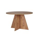 Table à manger ronde Ø120 décor bois de pin Table à manger ronde Ø120 décor bois de pin