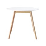 Table à manger ronde blanche 4 personnes d90 Table à manger ronde blanche 4 personnes d90