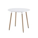 Table à manger ronde d80cm bois blanc Table à manger ronde d80cm bois blanc