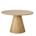 Table  manger ronde en manguier massif blanchi 5 / 6 personnes d120