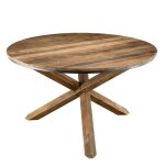 Table à manger en teck recyclé acacia mahogany l130 Table à manger en teck recyclé acacia mahogany l130