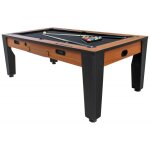 Table multi jeux billard convertible air hockey - bois fonc