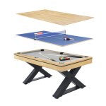Table multi - jeux, ping - pong et billard en bois