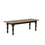 Table noire rectangulaire en chne 8 couverts noire