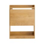 Table d'ordinateur rabattable avec 4 étagères effet bois Table d'ordinateur rabattable avec 4 étagères effet bois