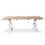 Table en pin vieilli style monastre blanc 8 personnes