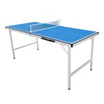 Table de ping - pong, pliable & portable, bleu, 150 x 67 x 69 cm