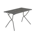 Table pliante en acier gris l68xl110xh73