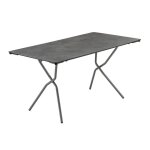 Table pliante en acier gris l79xl139xh73