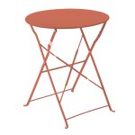 Table pliante en acier terracotta Table pliante en acier terracotta