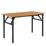 Table pliante de cuisine marron 120 x 60 x 76. 4 cm